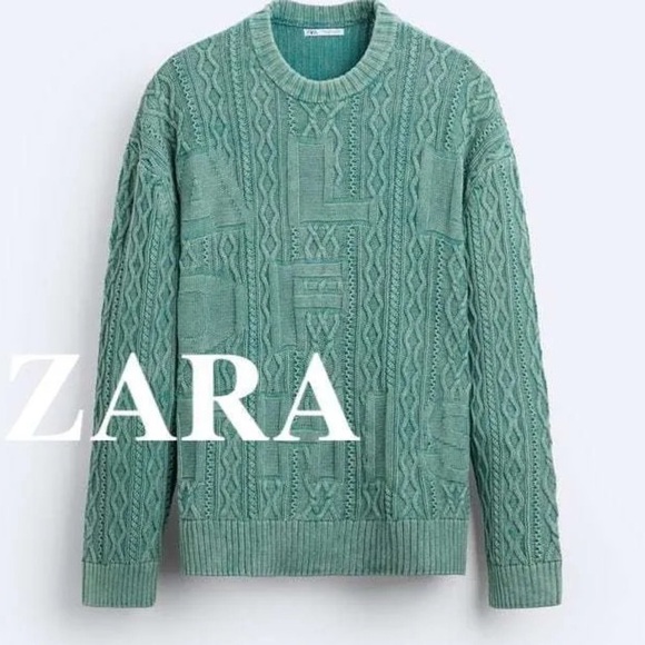 ZARA | Cable Knit Long Sleeve Vests & Gillets - Women's - Picture 1 of 3